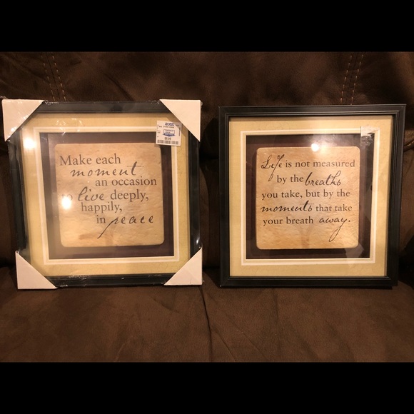 Set of 2 - Inspirational quote Wall pictures - Picture 1 of 3